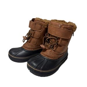 London Fog Toddler Boots Size 5 Toddler Brown Cold Weather Winter Shoes